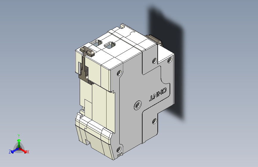 NB5LE-40N 1P&N剩余电流动作断路器三维模型202404