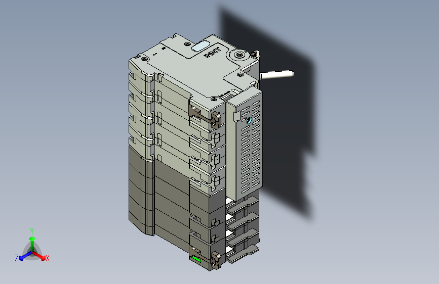NB5LE-63FB 4P剩余电流动作断路器三维模型202409