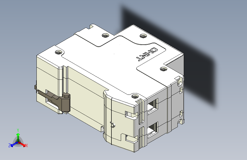 NB5LE-63Y 1P&N剩余电流动作断路器三维模型202404