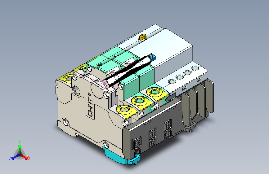 NB7LE-32&3P&N&剩余电流动作断路器三维模型202307