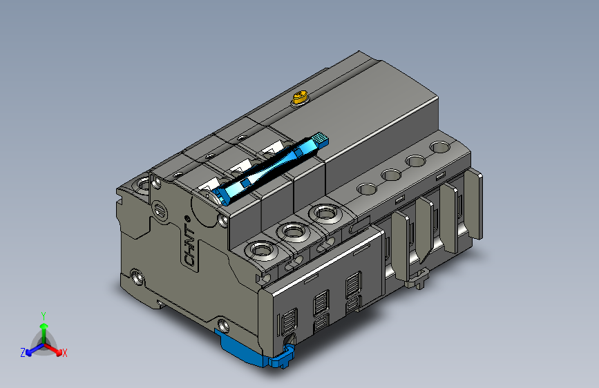 NB7LE-63&3P&N&剩余电流动作断路器三维模型202307