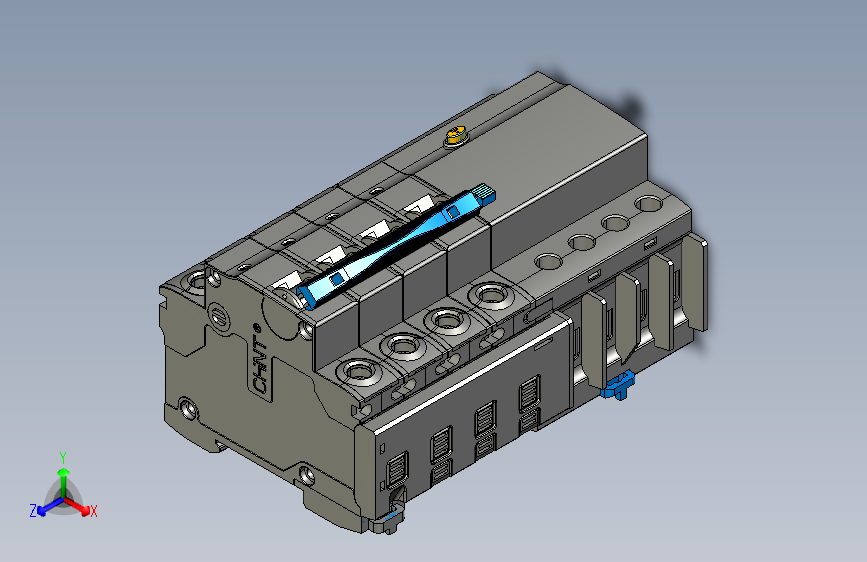 NB7LE-63&4P&剩余电流动作断路器三维模型202307