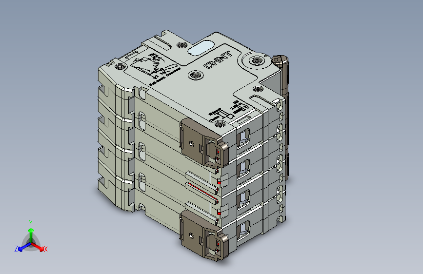 NB8-63 3P&N小型断路器三维模型202307