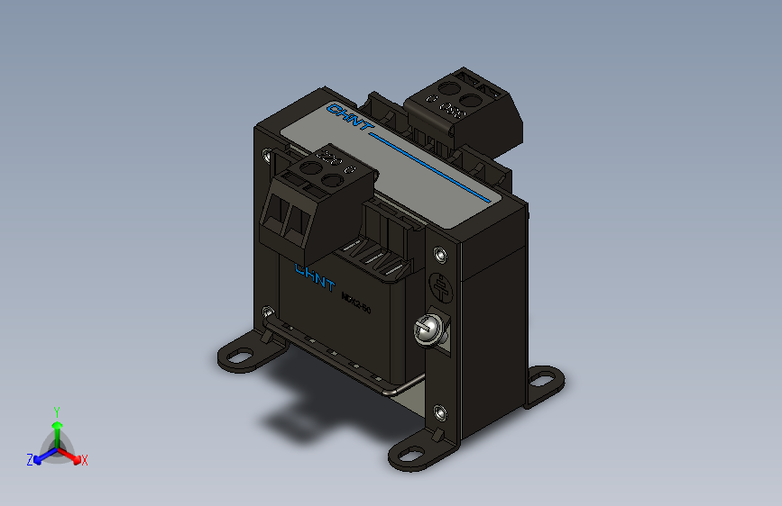 NDK2-25 380V-220V控制变压器三维模型202407