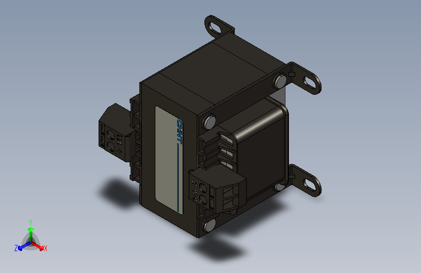 NDK2-100 380V-220V控制变压器三维模型202407