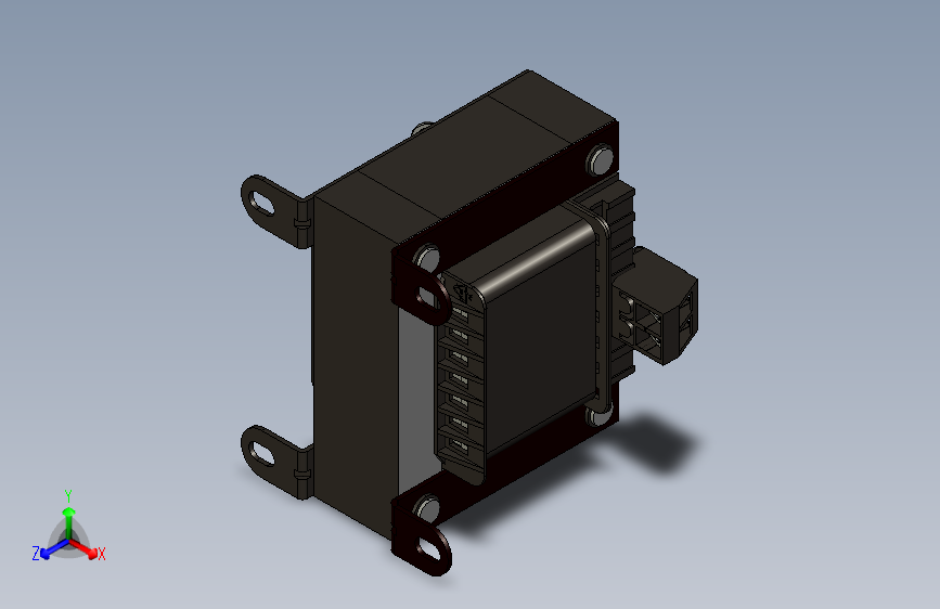 NDK2-150 380V-220V控制变压器三维模型202407