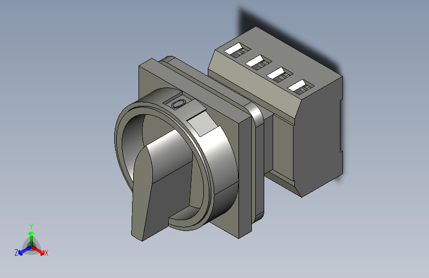 NH40-32_4Ⅲ 4P隔离开关三维模型202106