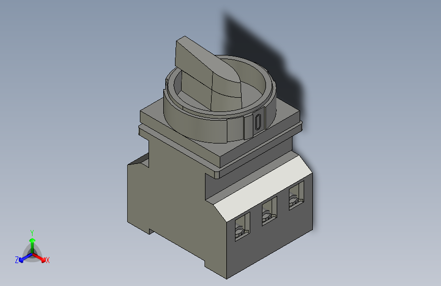 NH40-100_3Ⅲ 3P隔离开关三维模型202106