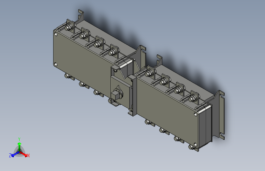 NH40-200、250_4S 4P双投隔离开关三维模型202105