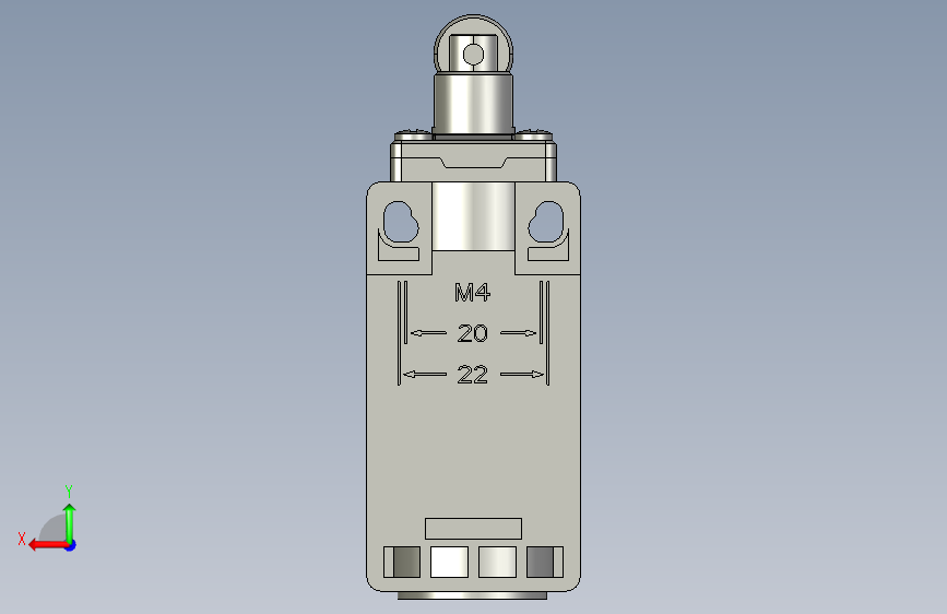 NKX3-12_ZM3行程开关三维模型202011 背面视图