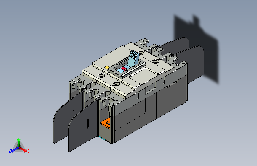 NM5-100 3P塑料外壳式断路器三维模型202404