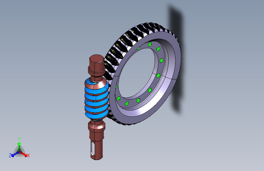 41 蜗杆za-worm-with-globoid-gearwheel-v02-1 4 STP