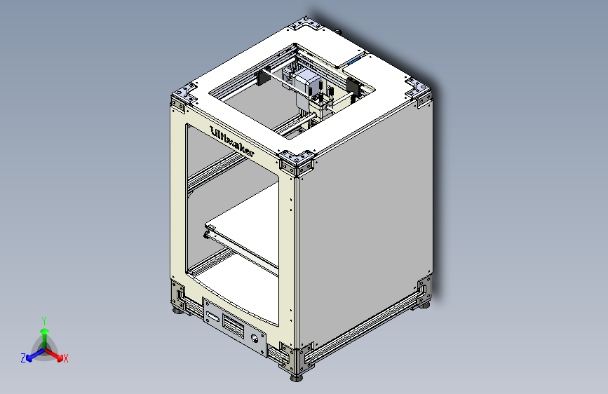 打印机模型ultimaker-2-extended-aluminum-extrusion-clone SW STP IGS