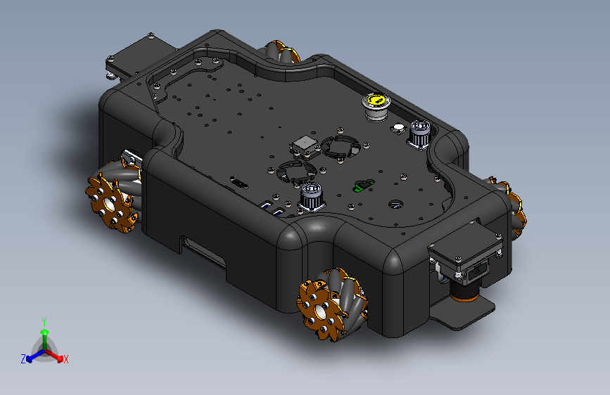 Mecanum Wheel Base机器人 主视图