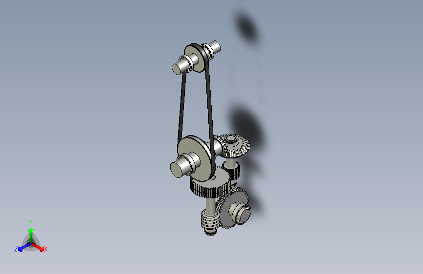41 蜗杆pulley-input-power-transmition-gear-train STP