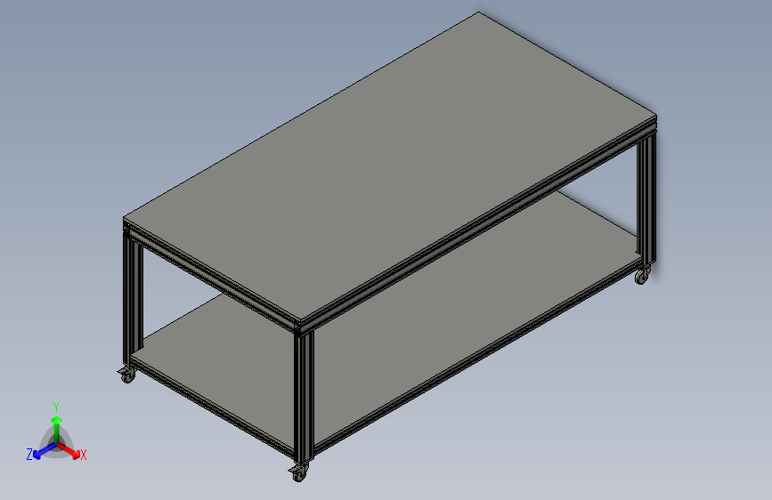 43 推车minitec-trolley-2-bench-1 1 STP SW X_T DWG
