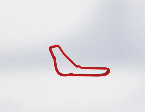 Monza电路轨道布局 -  3D SolidWorks模型