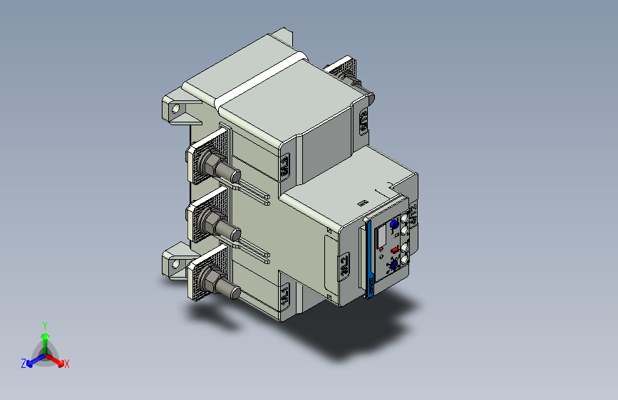 NXR-630电子式过载继电器三维模型202204
