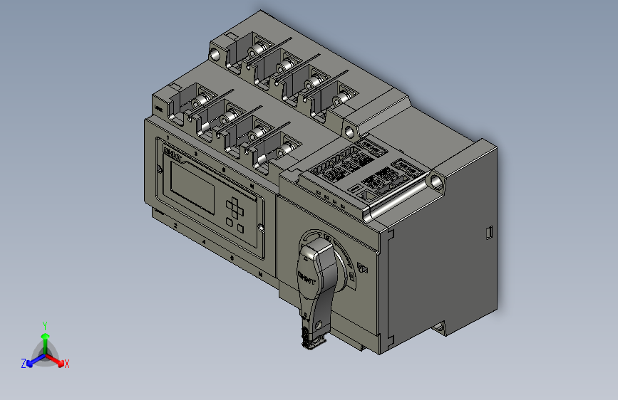 NZ1HP-250H自动转换开关电器三维模型202312