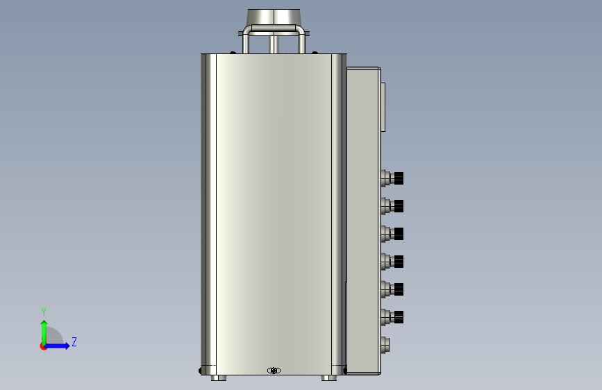 TSGC2-3接触调压器三维模型202011 左侧视图