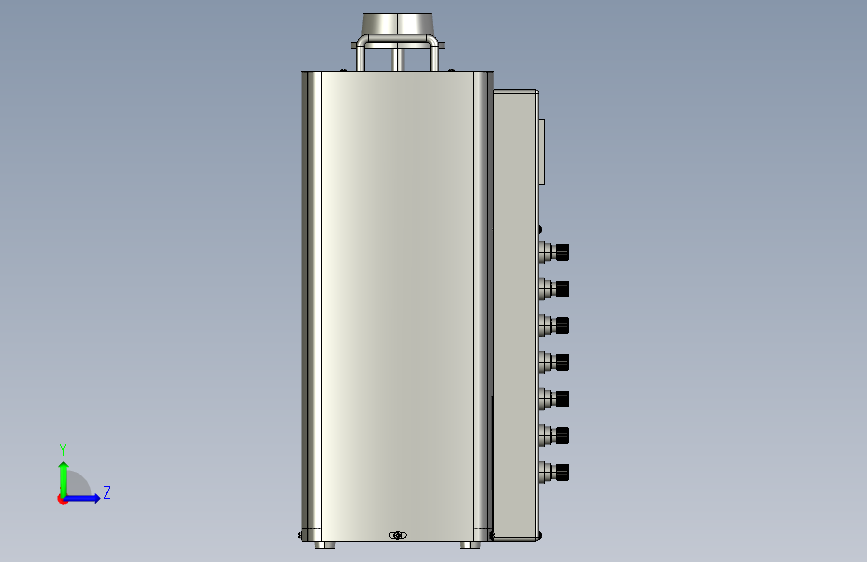 TSGC2-6接触调压器三维模型202011 左侧视图