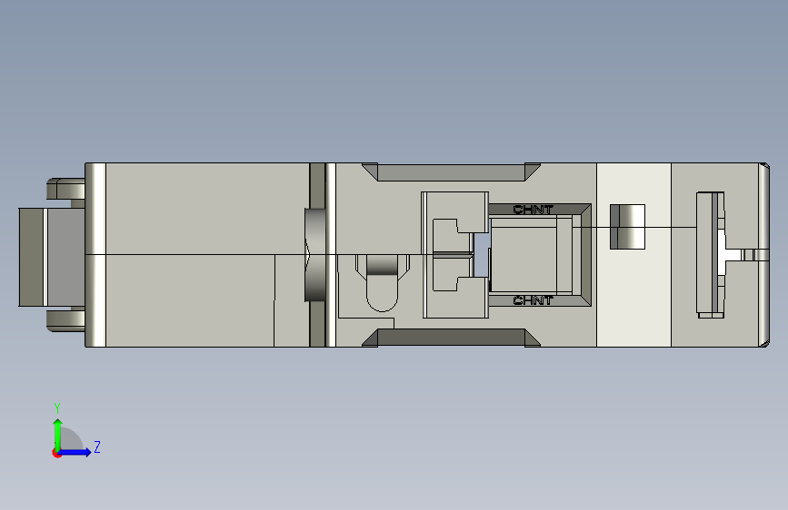 DZ47-60&1P&小型断路器三维模型202307 左侧视图
