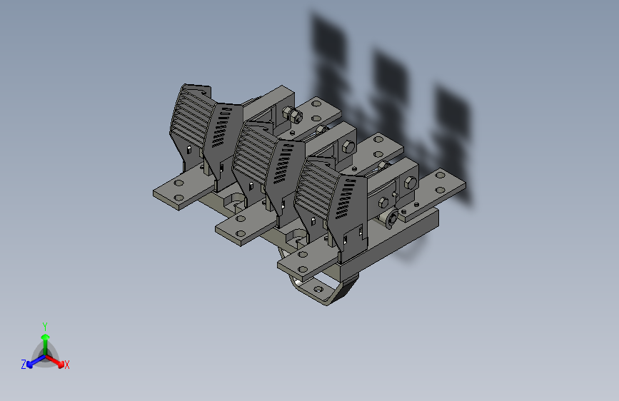 HD13-1000_31 3P开启式刀开关三维模型202005