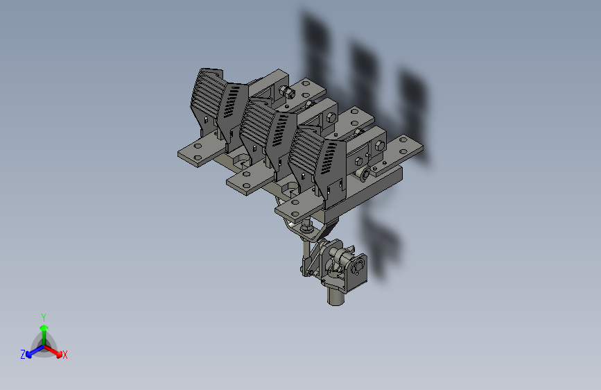 HD13-1000_31BX 3P旋转开启式刀开关三维模型202201