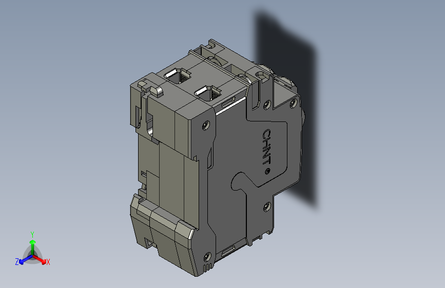 NB1L(2) 1P&N剩余电流动作断路器三维模型202202