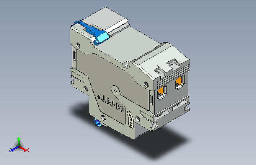 NB1L(2H) 1P&N剩余电流动作断路器三维模型202307