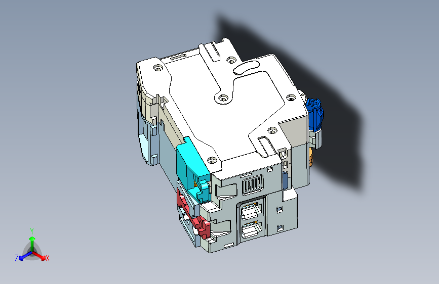 NB1L-40 1P&N剩余电流动作断路器三维模型202010