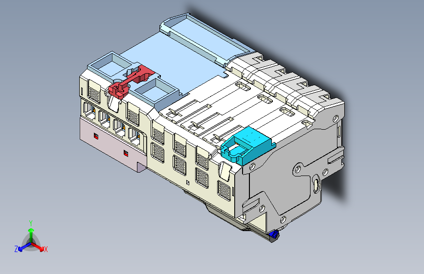 NB1L-40 4P剩余电流动作断路器三维模型202010