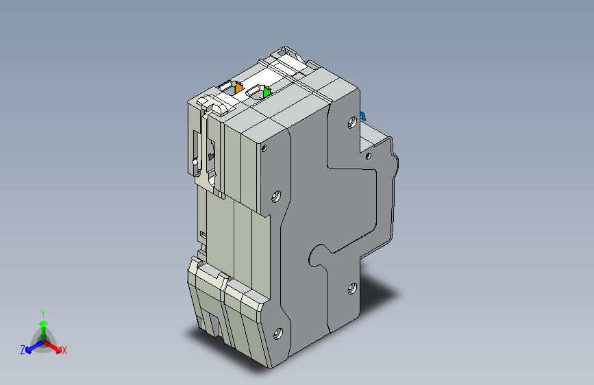 NB2LE-40ZT 1P&N剩余电流动作断路器三维模型202404