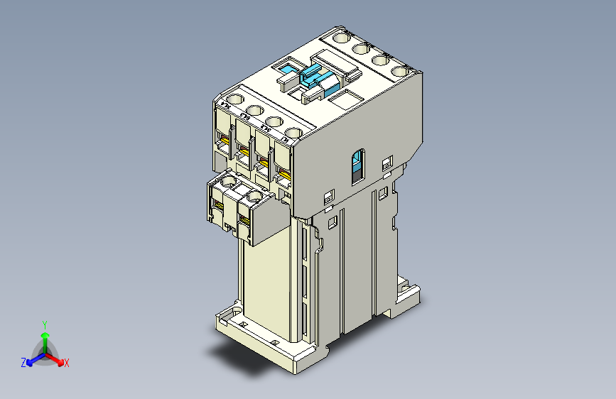 NC8-09_4_Z 4P交流接触器三维模型202204