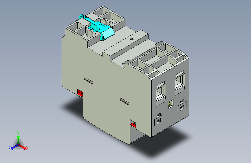 NCH8-40～63 2P家用交流接触器三维模型202202