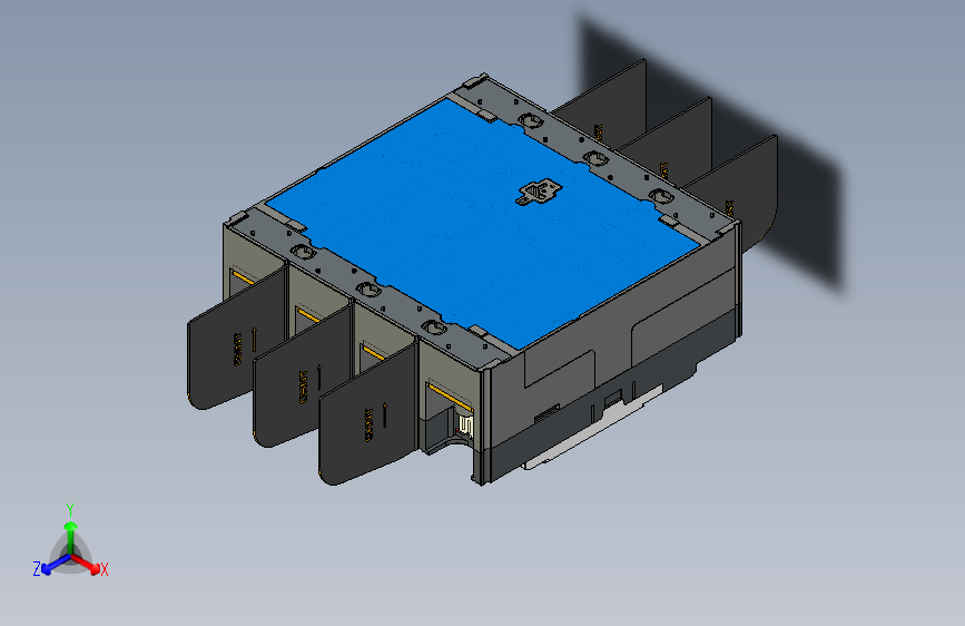 NM5S-1000 4P塑料外壳式断路器三维模型202209