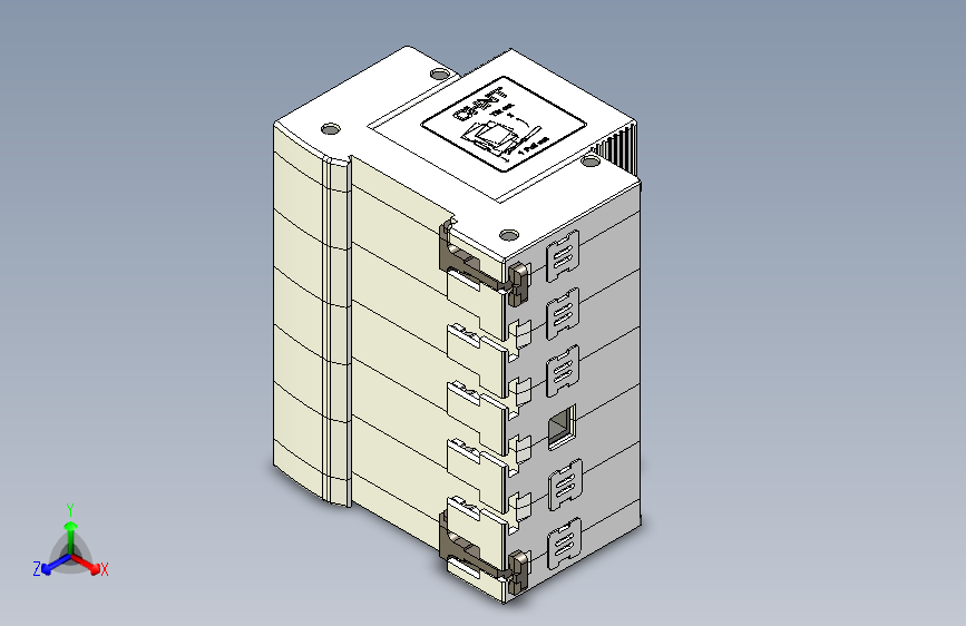 NU5-II 80-100 3P电涌保护器三维模型202405