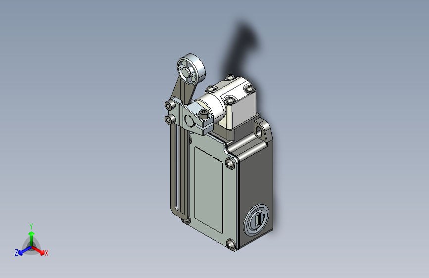 YBLX-P1_303_1U行程开关三维模型202107