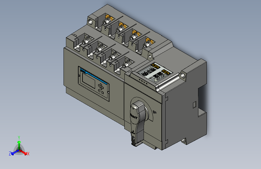 NXZ-630自动转换开关电器三维模型202209