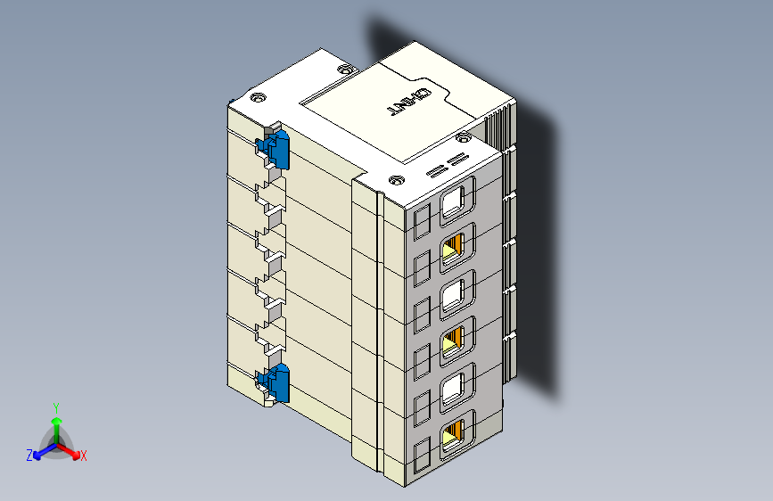 NXU-IIG 100 3P电涌保护器三维模型202307