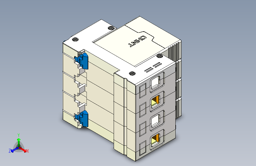 NXU-IIG 100 2P电涌保护器三维模型202307