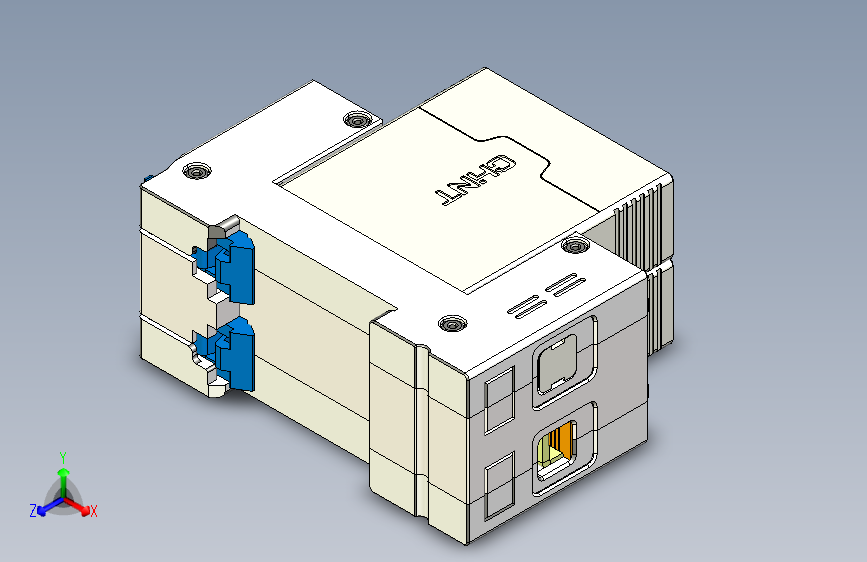 NXU-IIG 100 1P电涌保护器三维模型202307