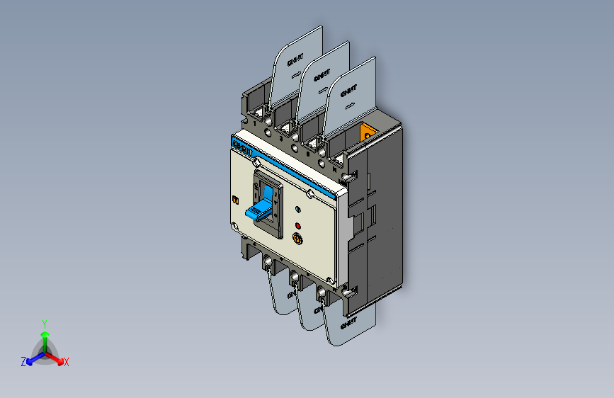 NXMLE-160S 4P剩余电流动作断路器三维模型202209