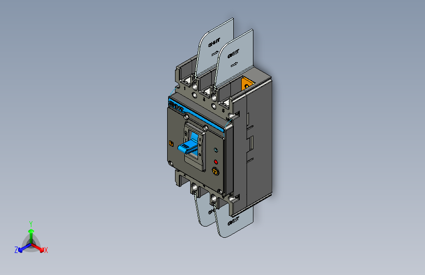 NXMLE-160S 3P剩余电流动作断路器三维模型202209