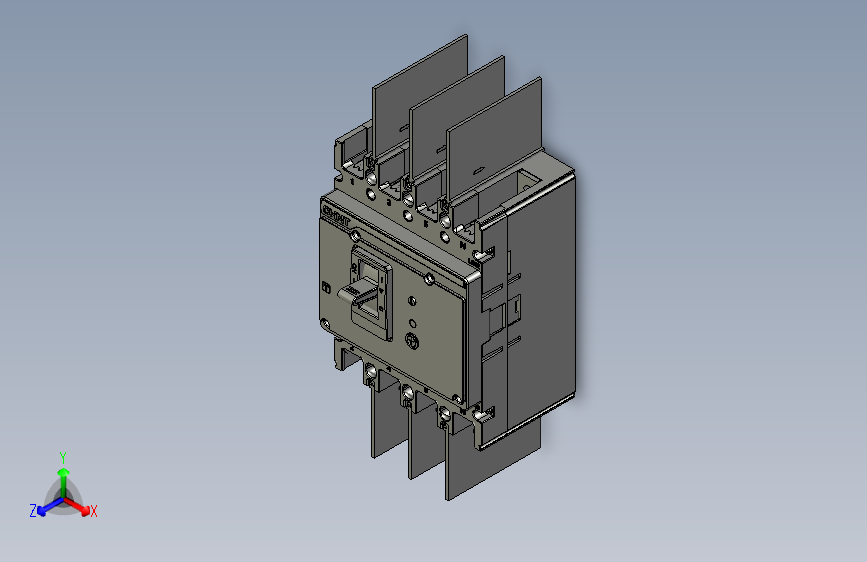 NXMLE-160H 4P剩余电流动作断路器三维模型202209