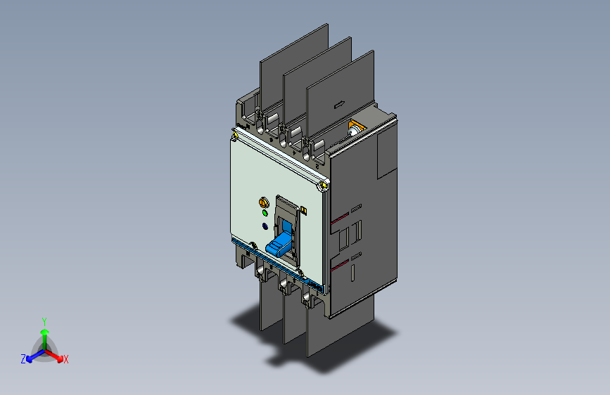 NXMLE-125H 4P剩余电流动作断路器三维模型202209
