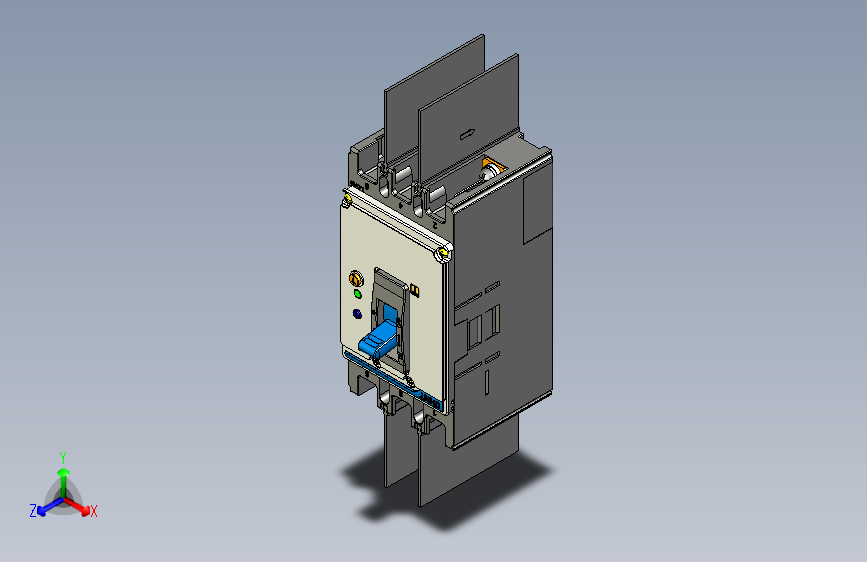 NXMLE-125H 3P剩余电流动作断路器三维模型202209