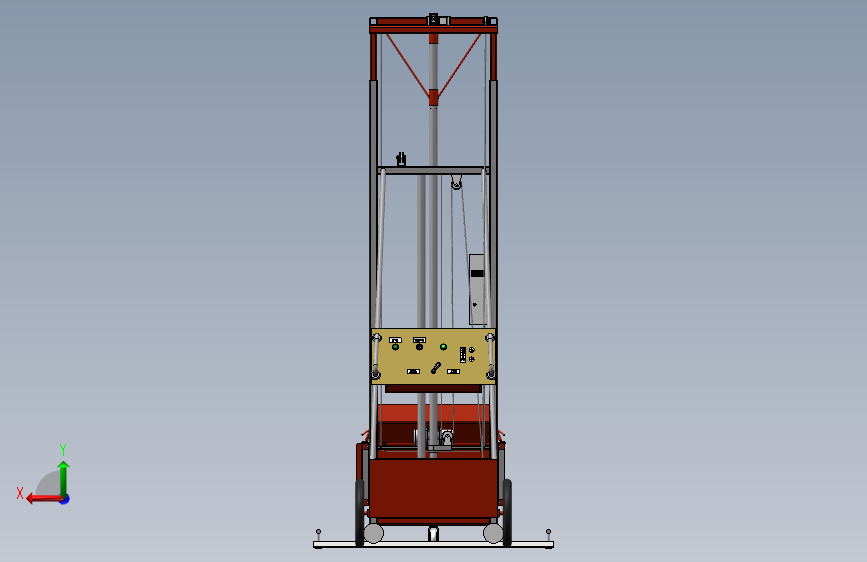 墙体抹灰机三维设计三维模型SolidWorks设计3D工程图素材图纸 背面视图