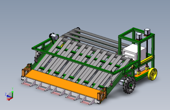 水稻盘育秧起苗机设计（CAD+SW+说明书）