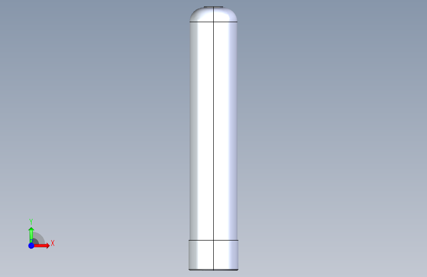 玻璃钢储罐10x54英寸 正面视图